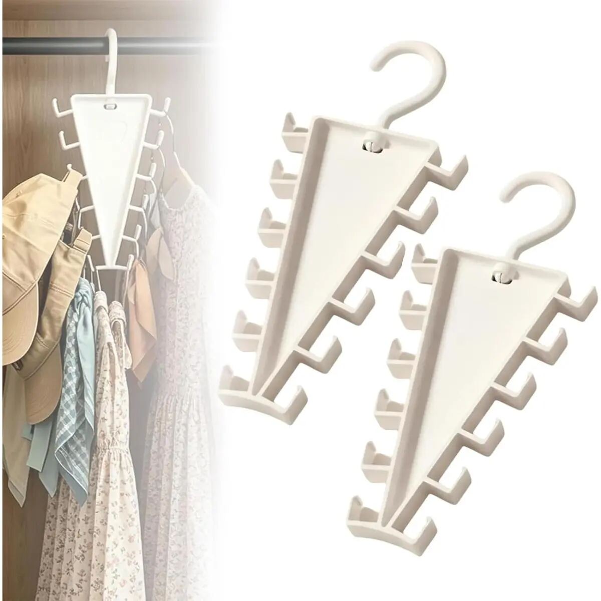 [BUY 1 GET 1 FREE] 360° Rotating V-Shaped Closet Organizer