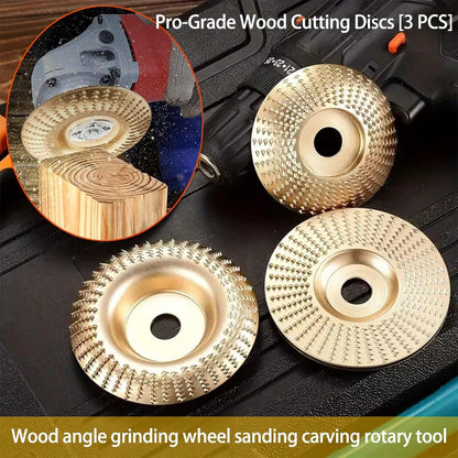 3PCS Wood Carving Disc Set, 4 Inch Wood Cutting Discs for Angle Grinder