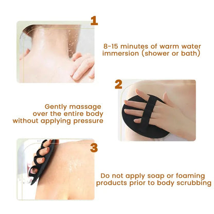 4 Counts Soft Rubber Shower Scrubber for Efficient Cleansing Body, Gentle Exfoliating Bath Brush for All Kinds of Skin and more Cleaning