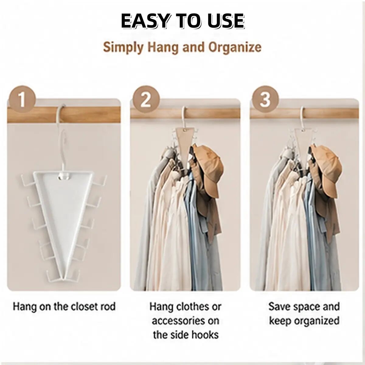 [BUY 1 GET 1 FREE] 360° Rotating V-Shaped Closet Organizer