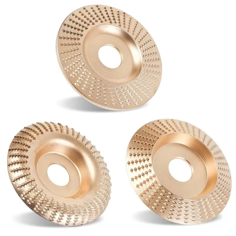 3PCS Wood Carving Disc Set, 4 Inch Wood Cutting Discs for Angle Grinder