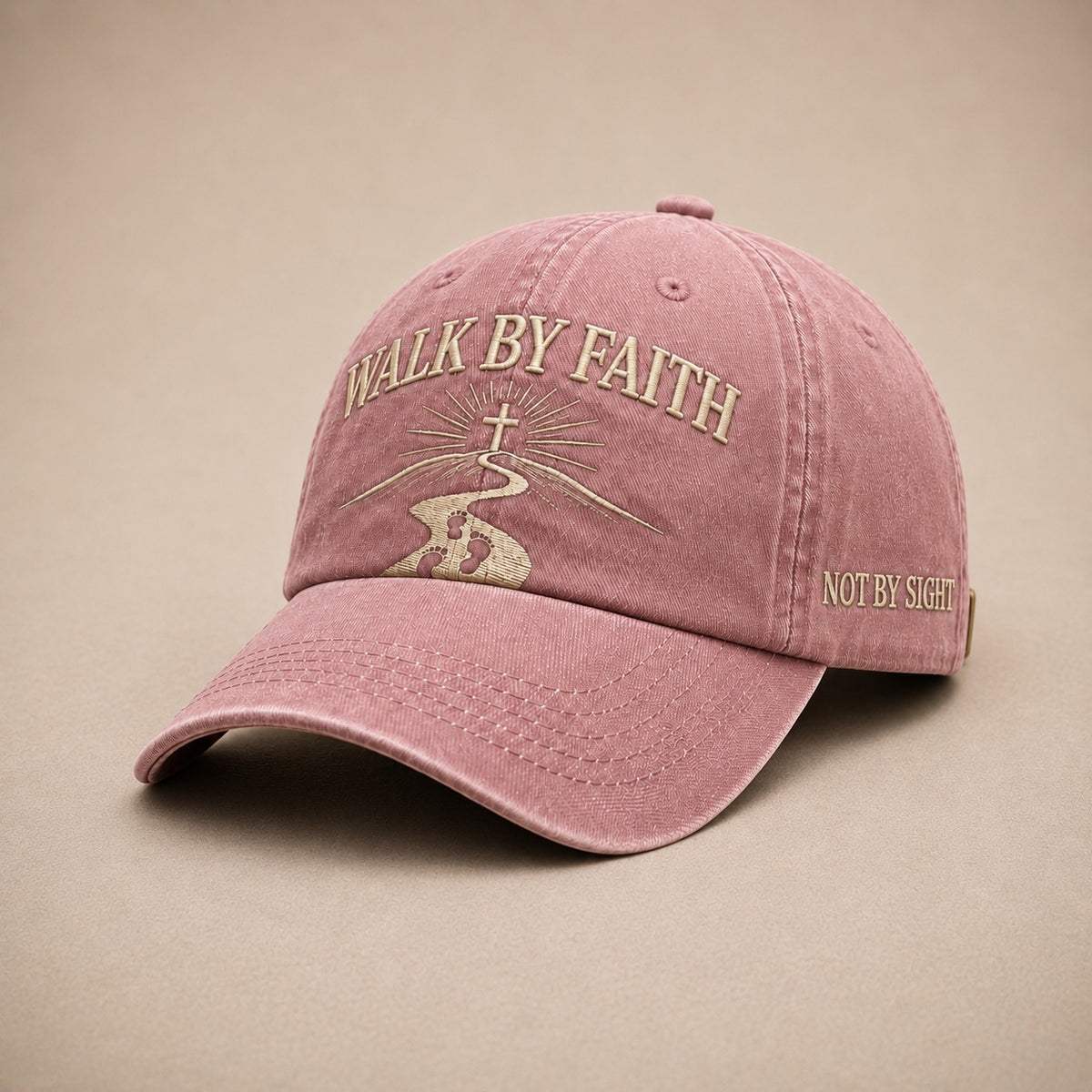 WALK BY FAITH Vintage Christian Embroidered Cap