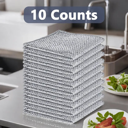 Reusable Diamond Weave Scrubber Cloths – Tough on Stains, Gentle on Surfaces